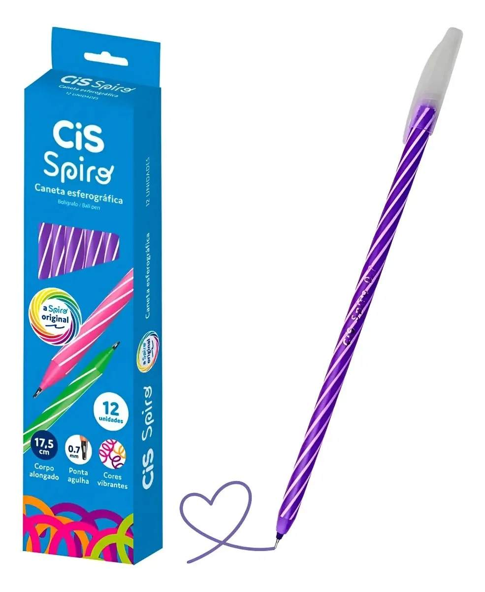 CANETA ESFEROGRAFICA CIS SPIRO 0,7